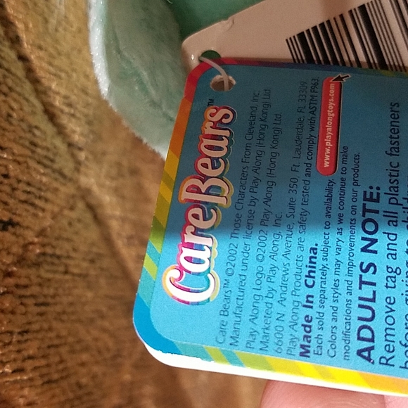 Vintage 2002 Care Bears Wish Bear Stuffed Animal Plush Multicolor Y2K NWT - Picture 3 of 5